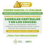 Cierres viales por Medio Maratón Turístico 5K Puerto Vallarta este domingo