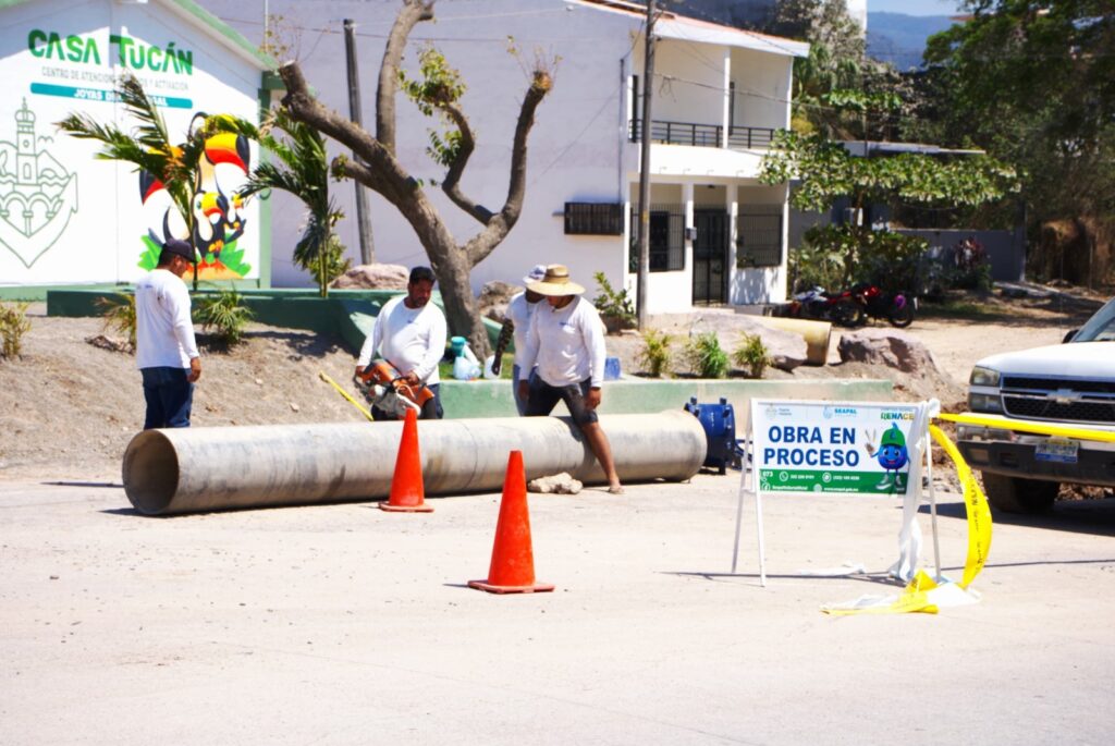 SEAPAL Vallarta concluye reparación de línea de llenado al Tanque El Mangal
