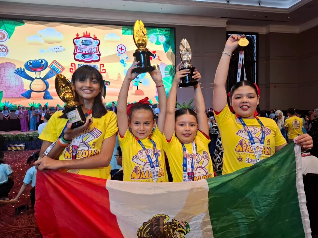 Niñas vallartenses brillan en Campeonato Internacional de Cálculo Mental en Camboya
