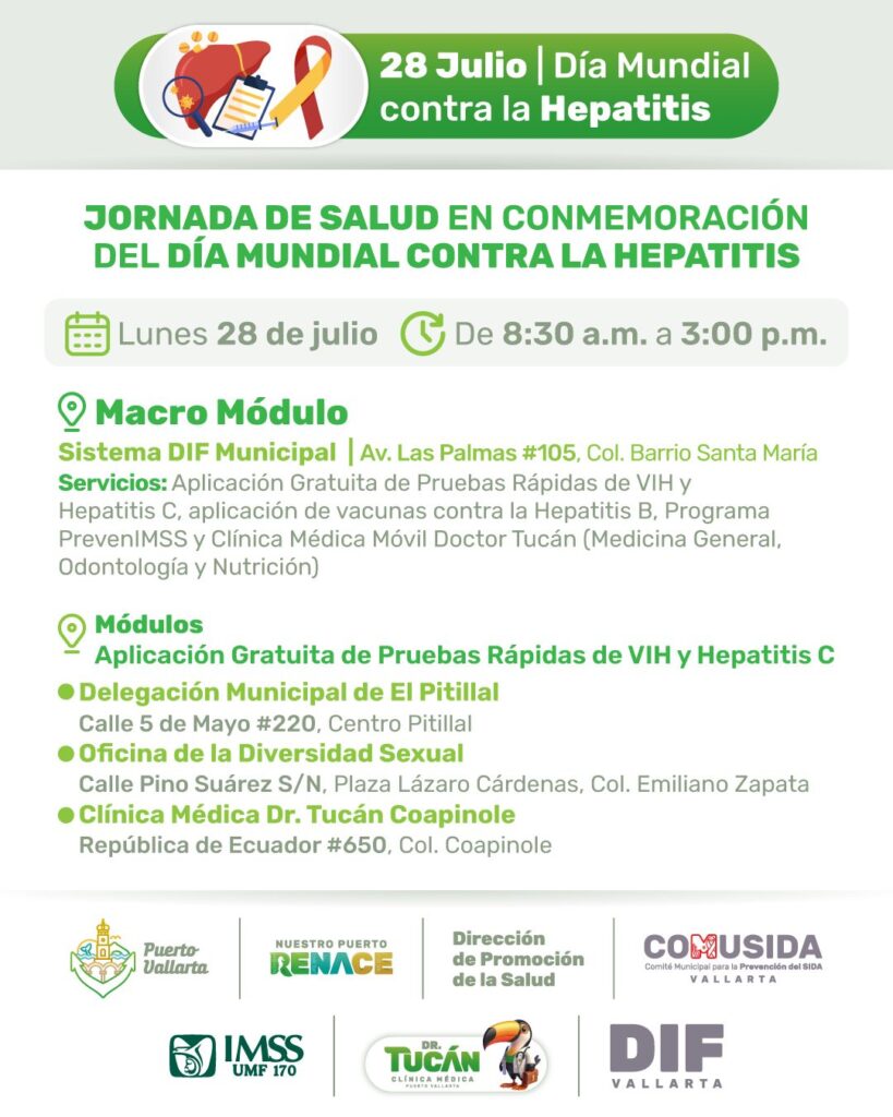 ¡Prepárate para cuidar tu salud! Habrá pruebas rápidas de VIH y Hepatitis C