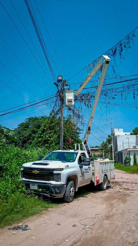 Realizan trabajos de iluminación y mantenimiento en diversas colonias de Vallarta