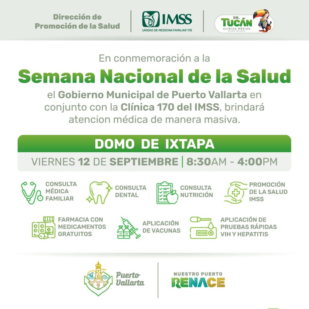 Servicios médicos gratuitos llegan a Ixtapa por la Semana Nacional de la Salud