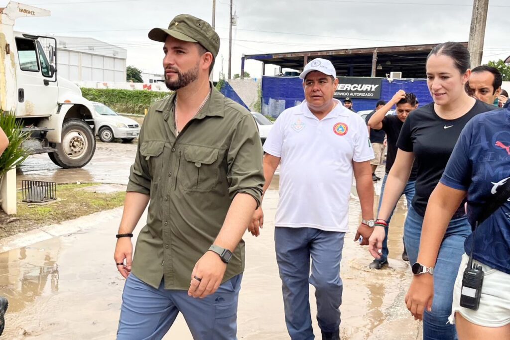 Luis Munguía recorre zonas afectadas y anuncia apoyo inmediato