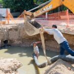 Avanza obra de sustitución de subcolector en Villa Río y Fluvial Vallarta