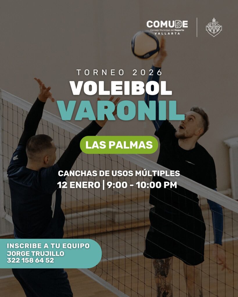 Invitan a vallartenses a sumarse a los Torneos Femenil y Varonil de Voleibol en Las Palmas