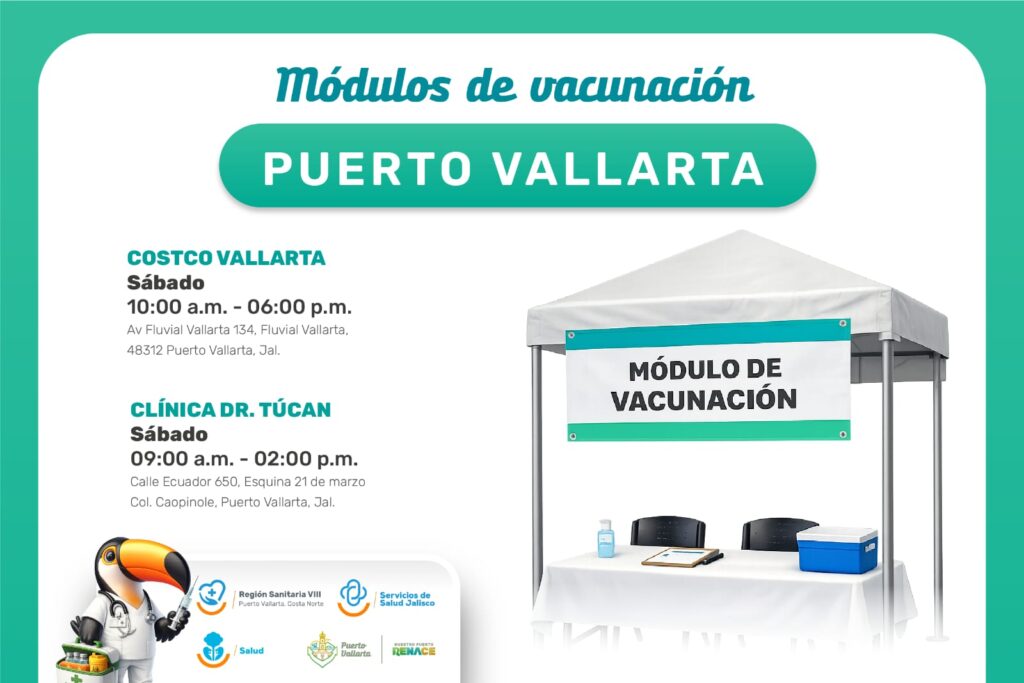 Vallarta instalará macromódulos de vacunación contra el sarampión este 14 de febrero
