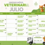 Conoce dónde estará la Unidad Móvil Veterinaria durante julio