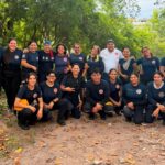 Bomberas vallartenses se preparan para simposio internacional con curso de rescate vertical