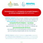 Concesionaria de la Autopista no cumplió tiempos y se retrasa recuperación del suministro de agua