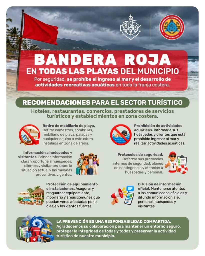 Exhorta Protección Civil al sector turístico a reforzar medidas preventivas